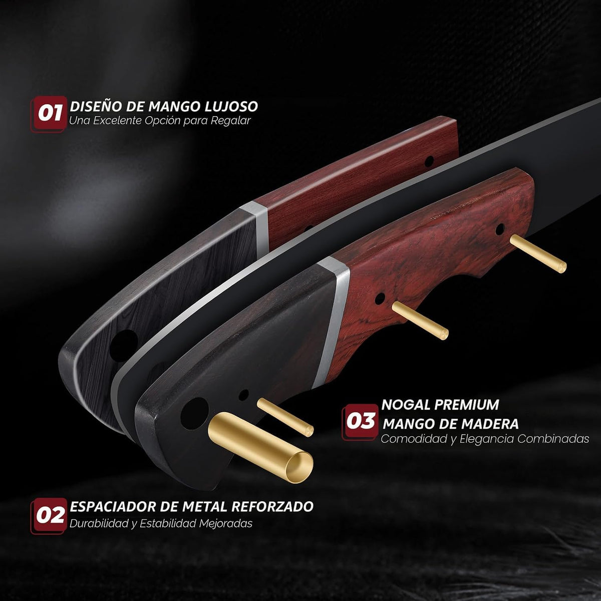 DRGSKL Cuchillo de cocina de Japón - Cuchillo de chef pequeño de 5...