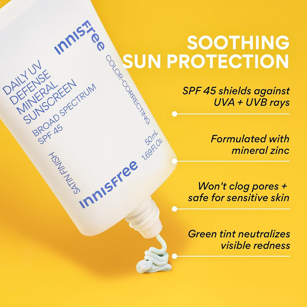 Innisfree Daily Mineral UV Defense SPF 45 | Protector solar coreano...