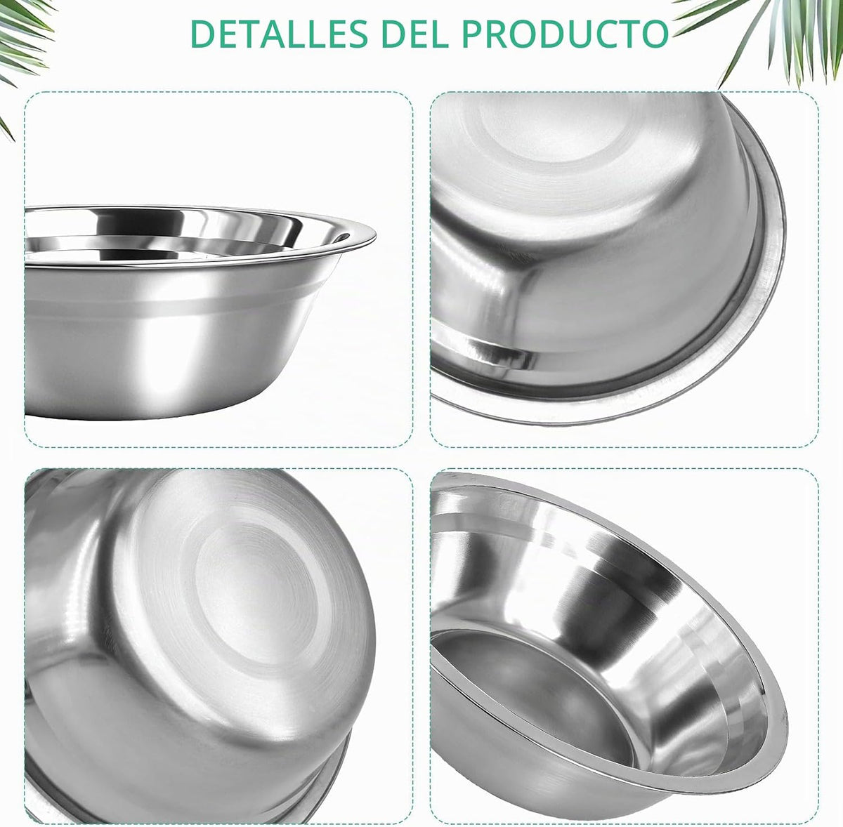 PEDOBALI 14 cuencos de acero inoxidable a granel, 8.66 x 5.1 x 3 pu...