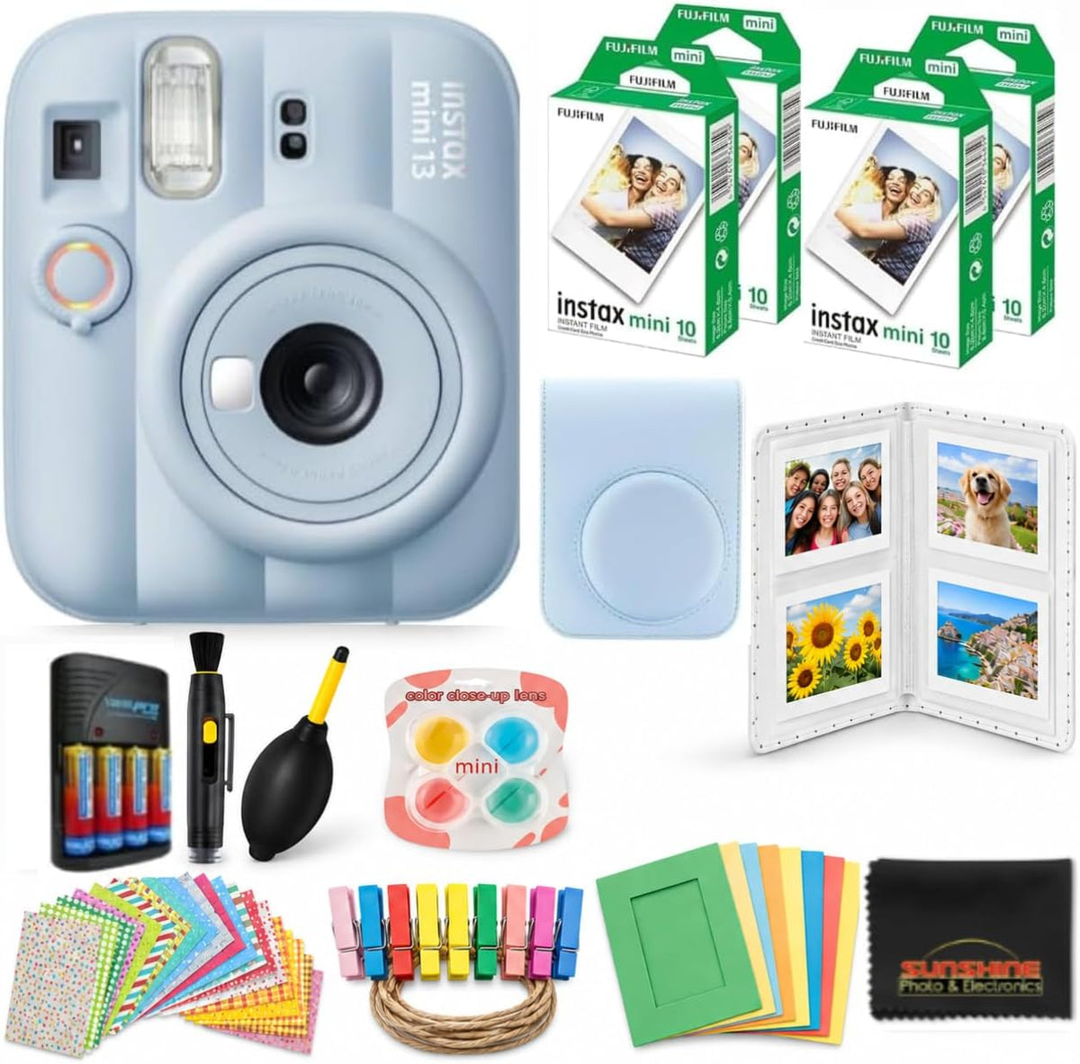 Fujifilm Cámara instantánea Instax Mini 13 Frost Blue + paquete de...