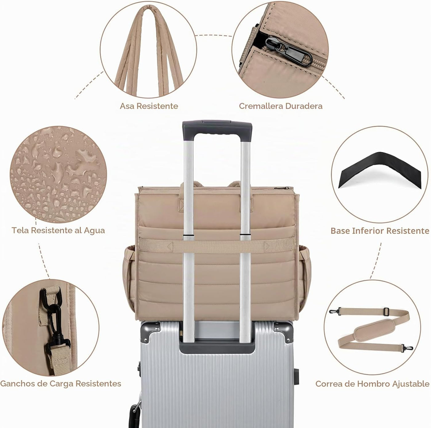 IBFUN Bolso de Pañales para Bebé - Bolso Grande para Bebé 4Pcs con...