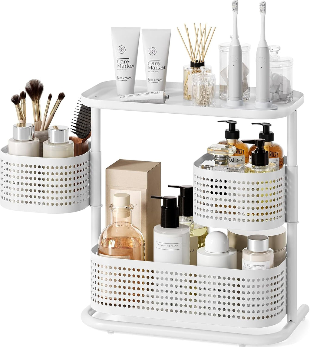 KINGRACK - Organizador de metal para mostrador de baño, estante gir...