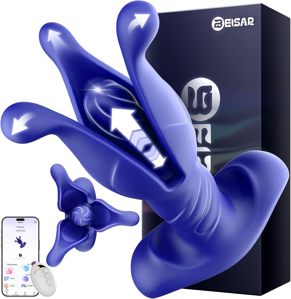 BEISAR Masajeador de próstata para adultos, máquina sexual AI Sync...