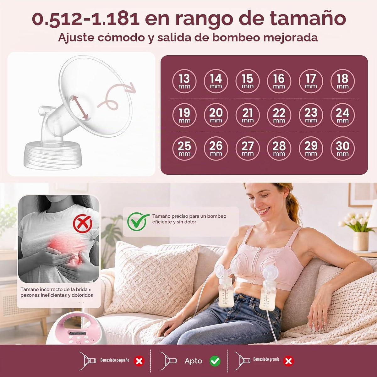 Piezas de repuesto de bomba de brida de 0.984 in compatibles con Sp...