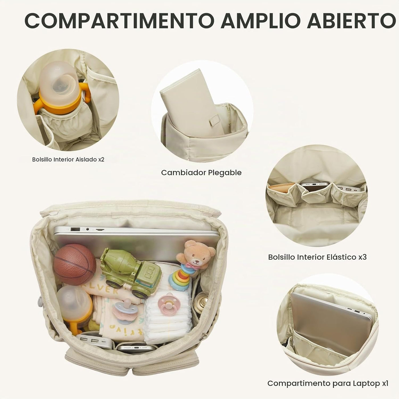 G4Free Mochila para pañales para mamás papás y mamás, bolsa de viaj...