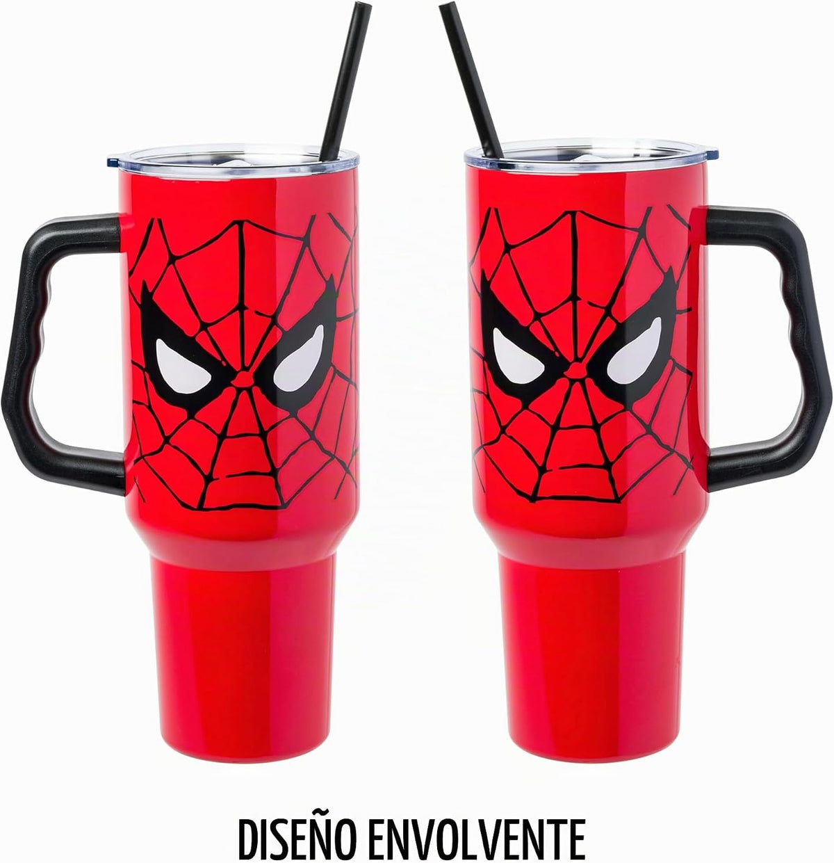 Silver Buffalo Marvel Spider-Man - Vaso de acero inoxidable, 40 onz...