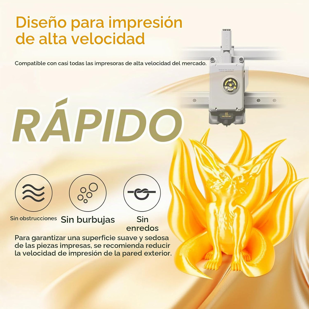 AMOLEN - Filamento PLA para impresora 3D, de seda de 0.069 pulgadas...