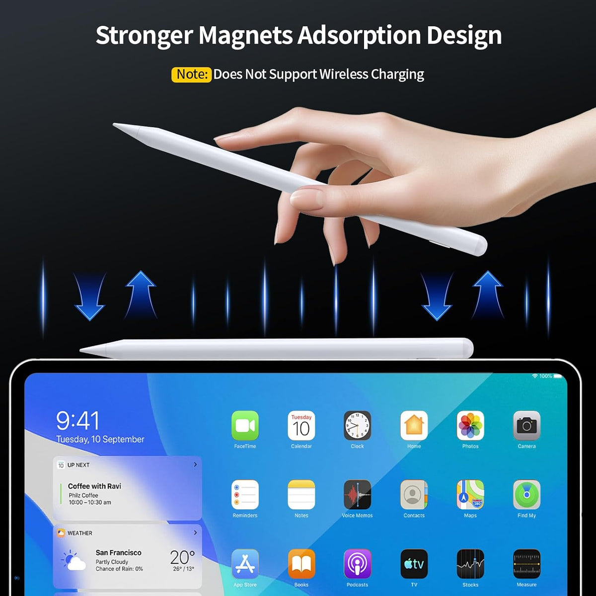 Lápiz óptico para iPad 2018-2026, 2 iPencil de carga rápida USB-C c...
