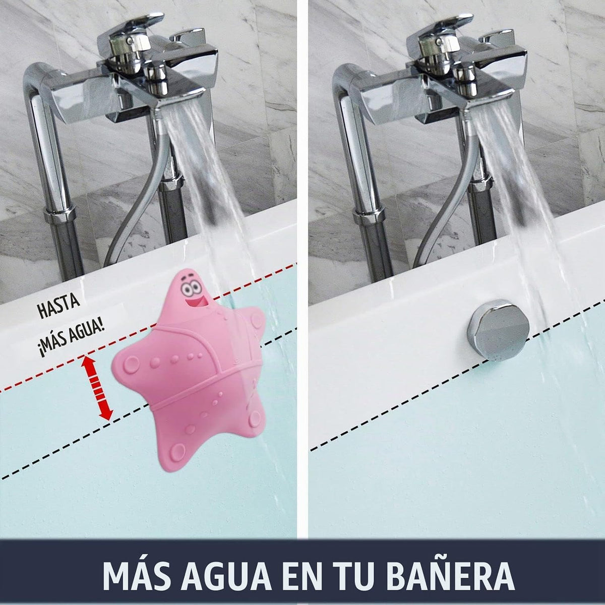 Cubierta de drenaje de desbordamiento para bañera con 5 ventosas, c...
