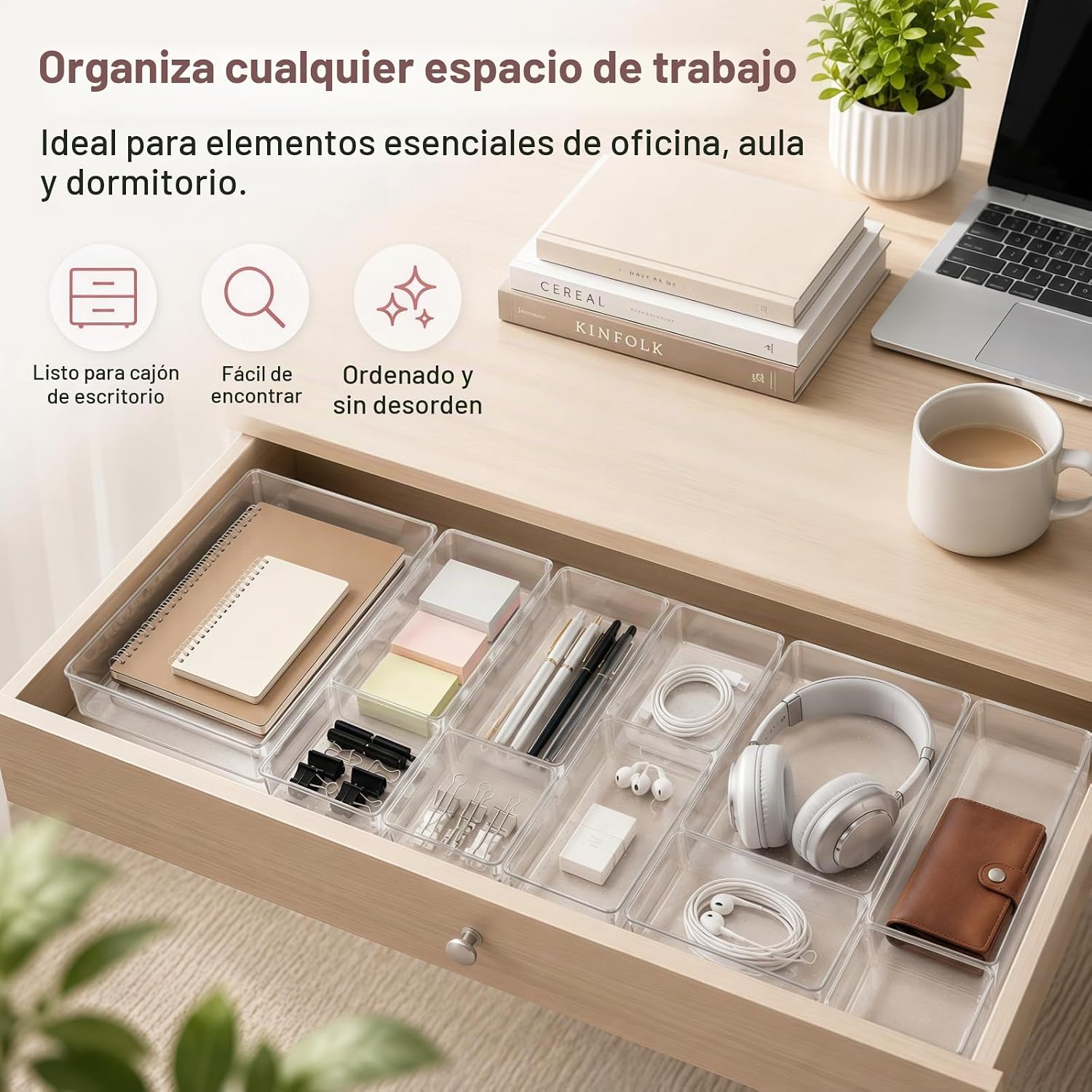 CHOWAY - Paquete de 8 bandejas organizadoras grandes de plástico |...
