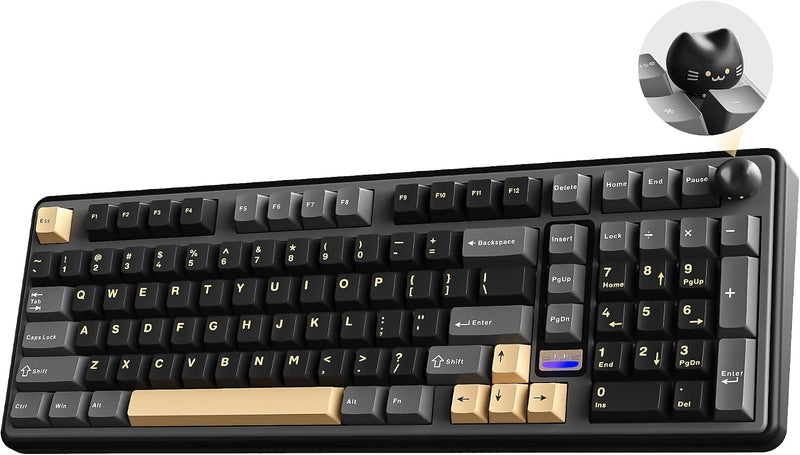 YUNZII Teclado mecánico inalámbrico B98 PRO 96% (negro, interruptor...