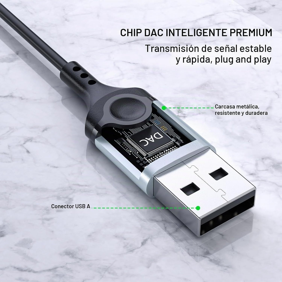 ASKUBSKU Auriculares USB con cable con micrófono para PC de 7.5 pie...