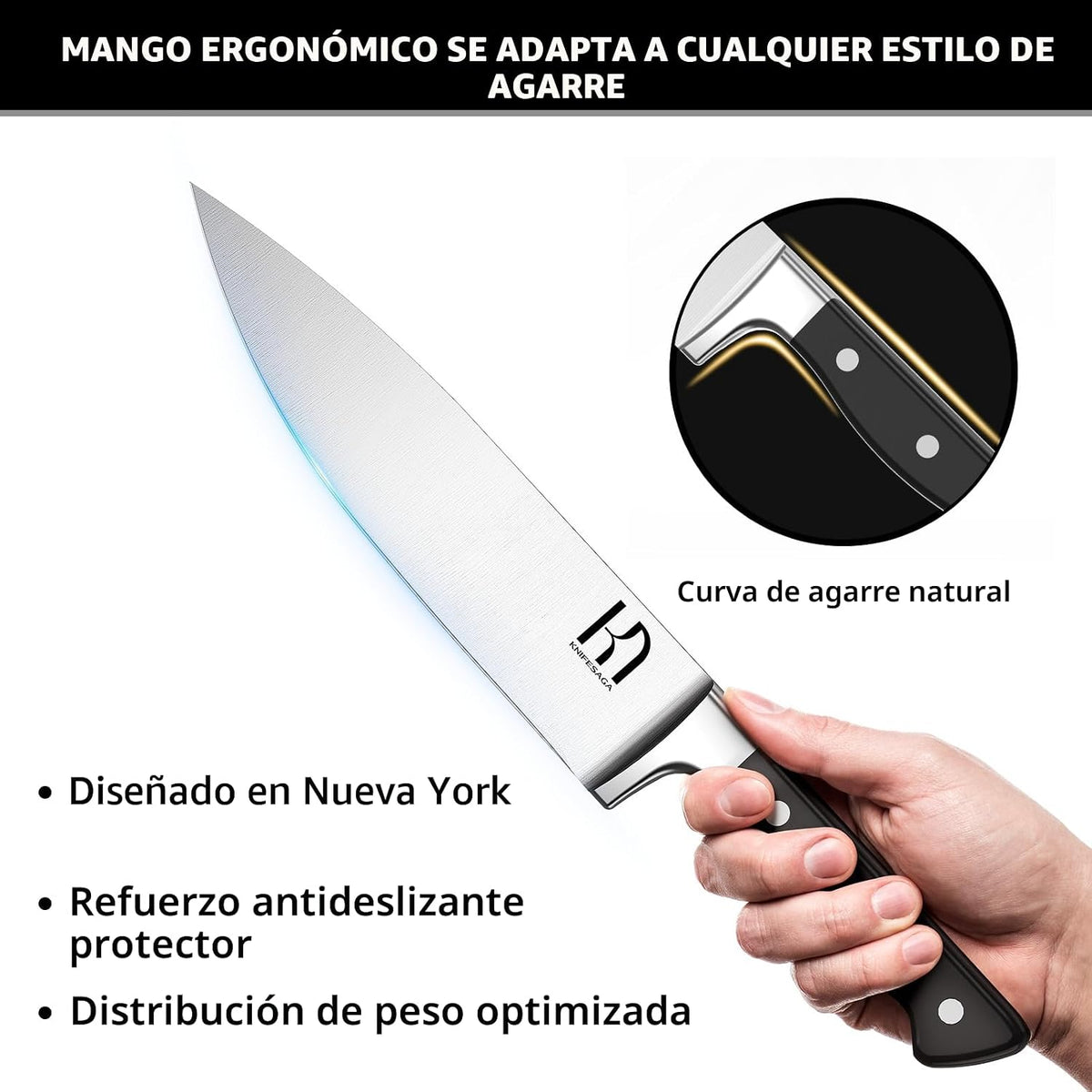 KnifeSaga Juego de cuchillos, juego de 15 piezas de bloque de cuchi...
