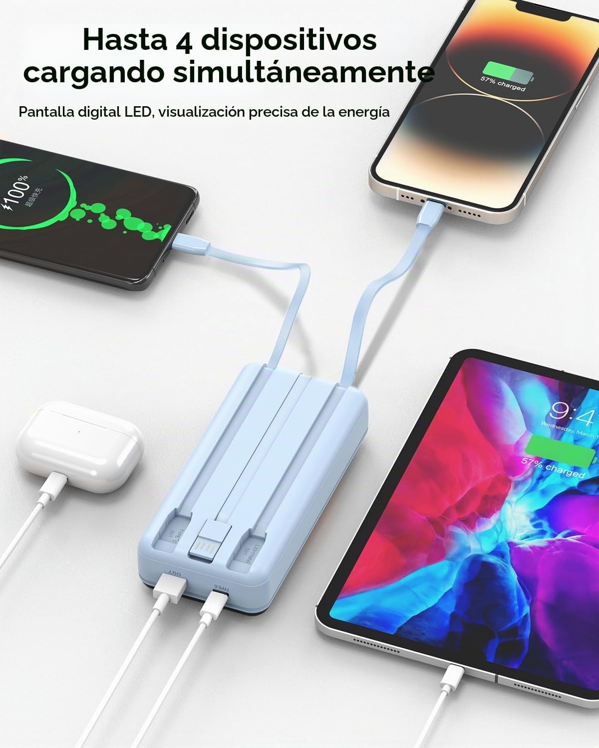 Eliegntist Banco portátil del poder del cargador 40000mAh, carga rá...