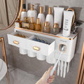 iHave Portacepillos de dientes para baños y dispensador de pasta de...