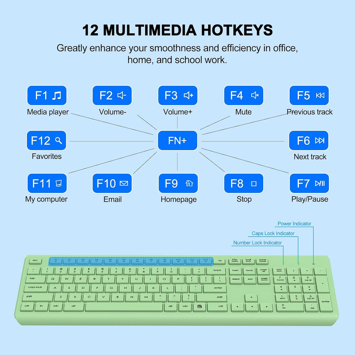 Combo de teclado y ratón inalámbricos, teclado ergonómico silencios...