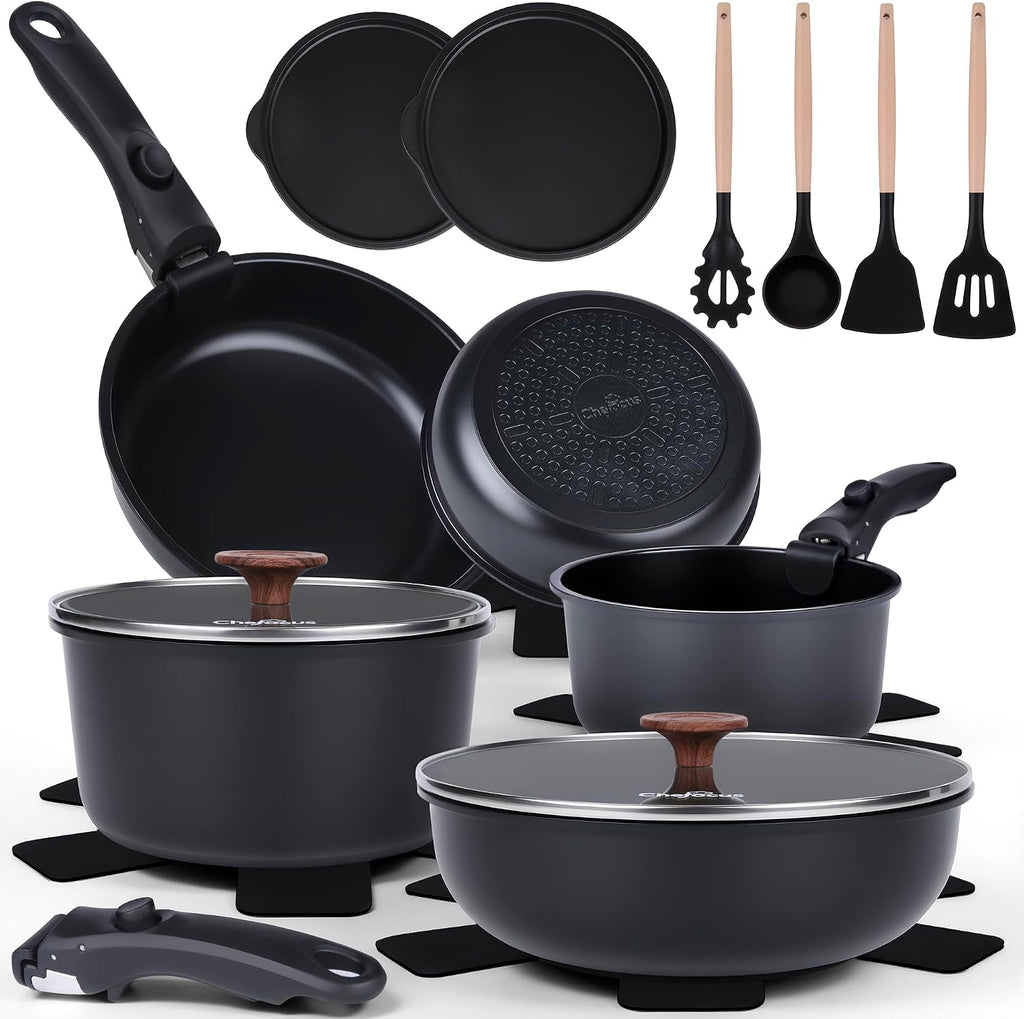 Juego de utensilios de cocina antiadherentes de cerámica de 20 piez...