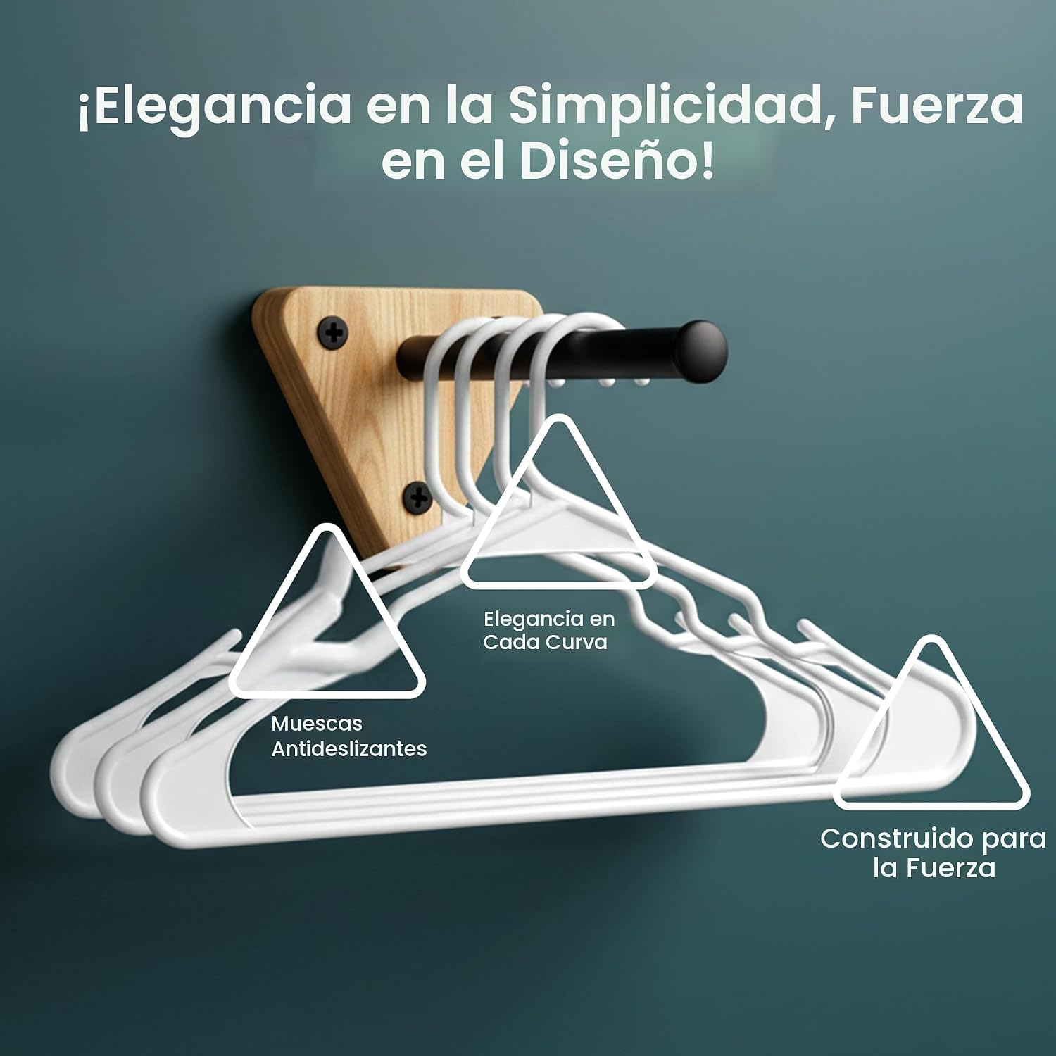 Utopia Home - Perchas de Plástico Paquete de 50 - Percha para Ropa...