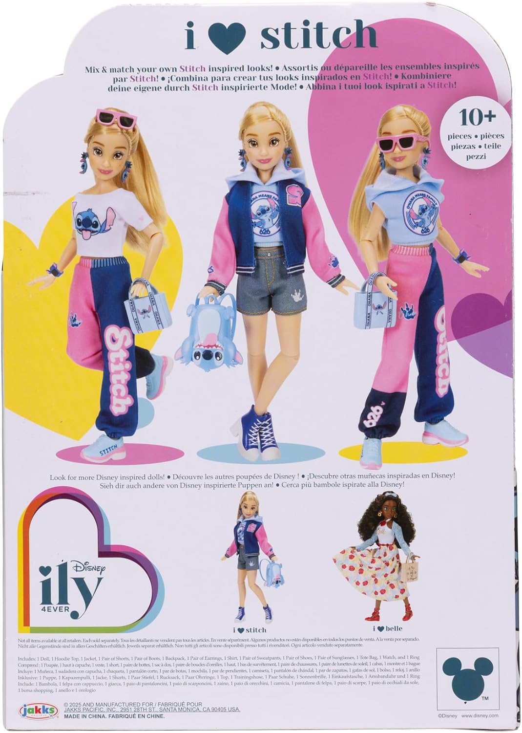 Disney ILY 4ever Muñecas de Moda de Stitch con Chaqueta Varsity de...