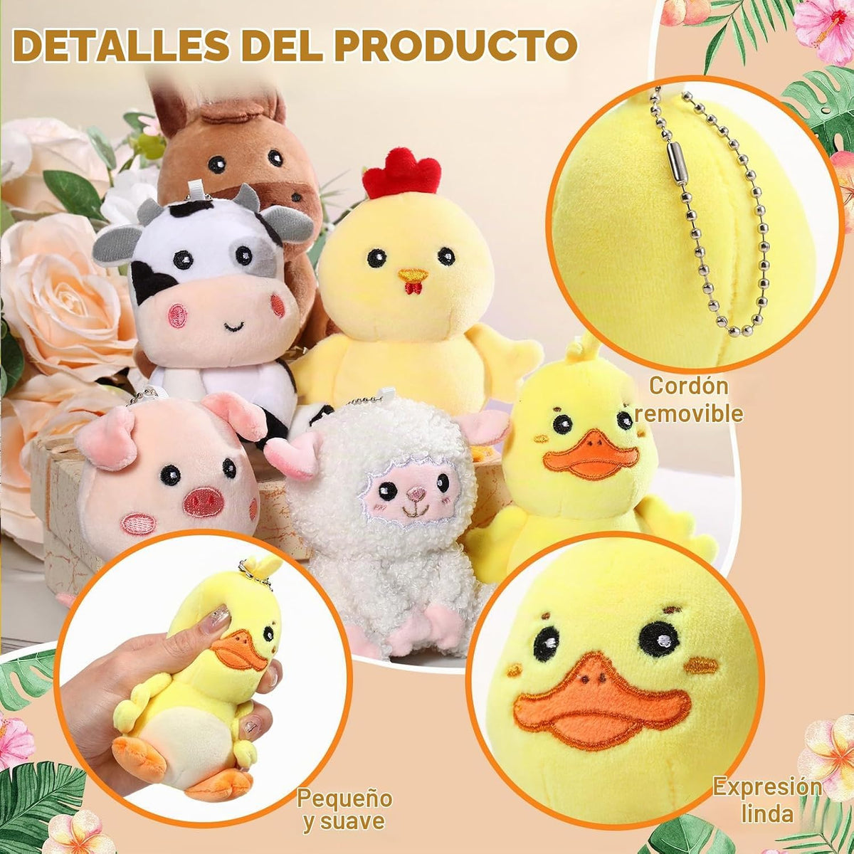 Aoriher 6 piezas de mini animales de granja de 4 pulgadas a granel...