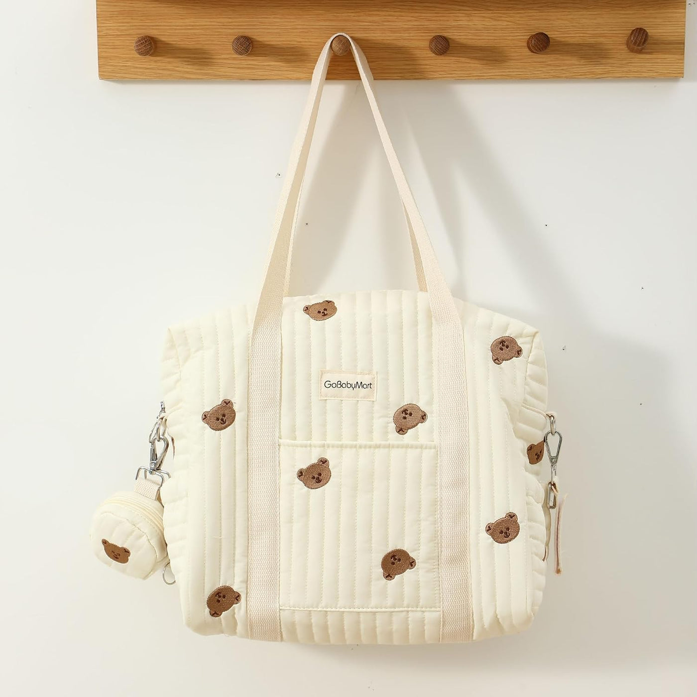 GOBABYMART Juego de 3 piezas de bolsa de pañales tipo tote, bolsa d...