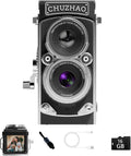 Cámara digital vintage mini de CHUZHAO, cámara portátil estilo TLR...