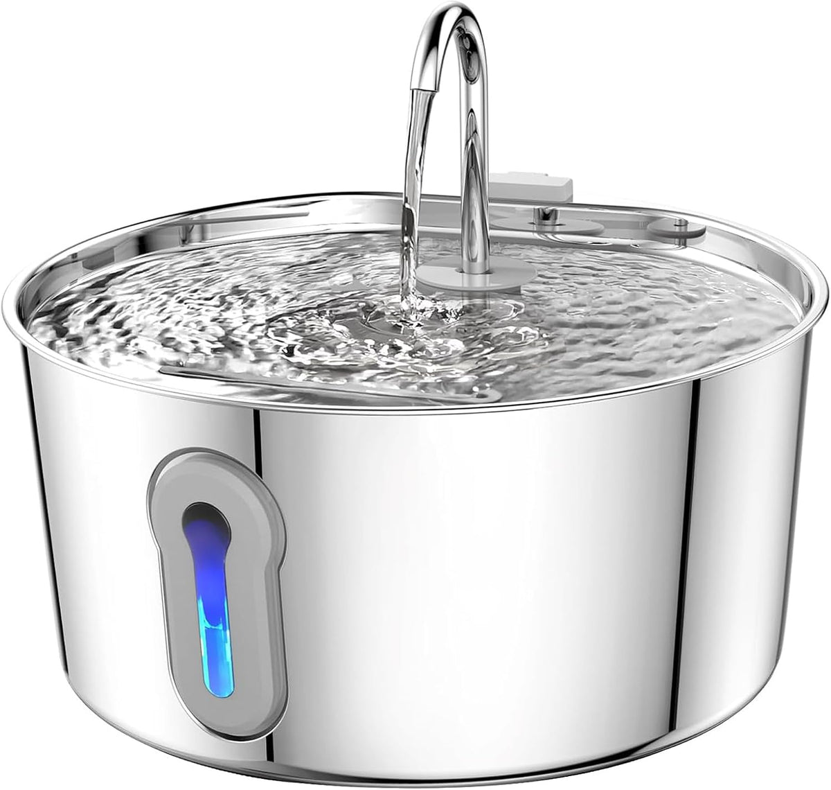 Fuente de agua grande para gatos de 4 litros\/135 onzas, acero inox...