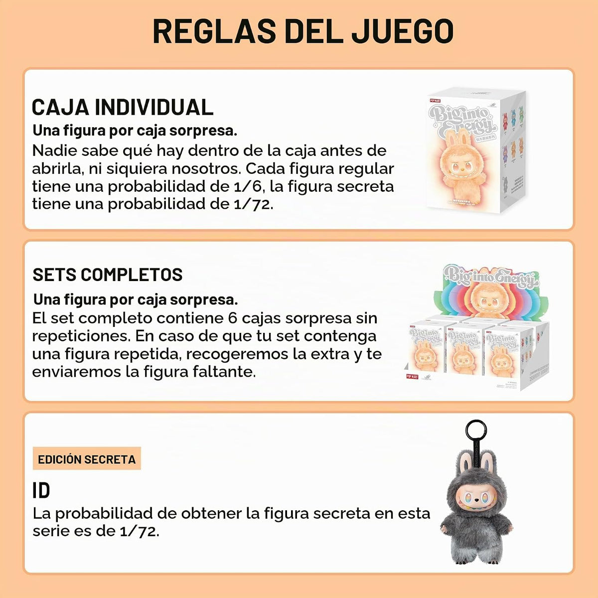 POP MART The Monsters Big into Energy Series - Caja ciega con colga...