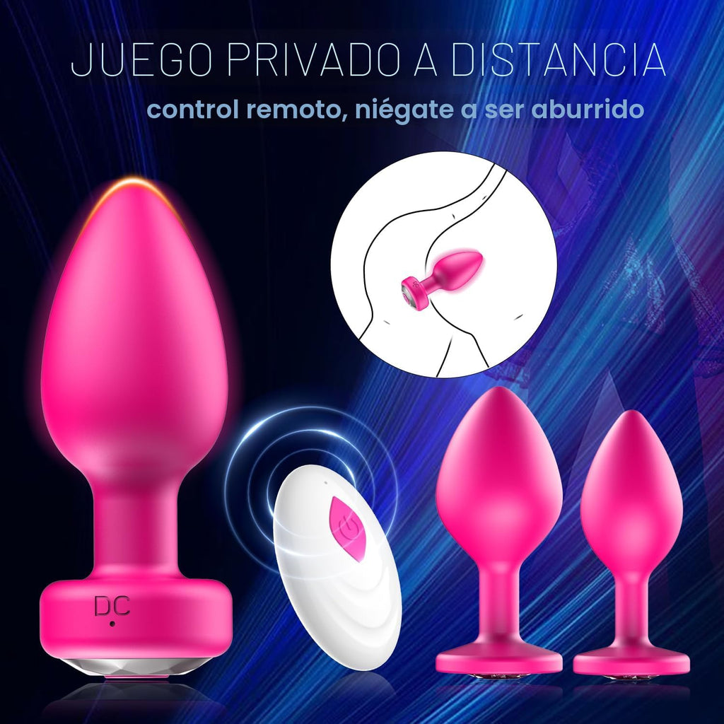Vibrador de juguetes sexuales con enchufe anal, kit de entrenamient...