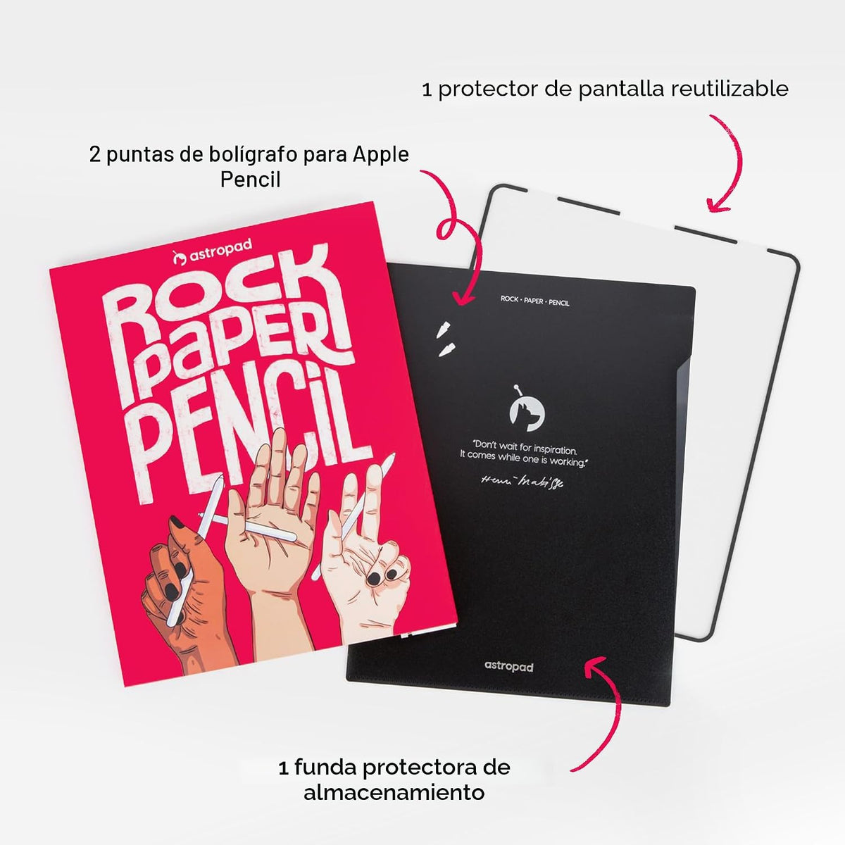 Astropad Rock Paper Pencil v3.0 - Protector de pantalla de papel pa...