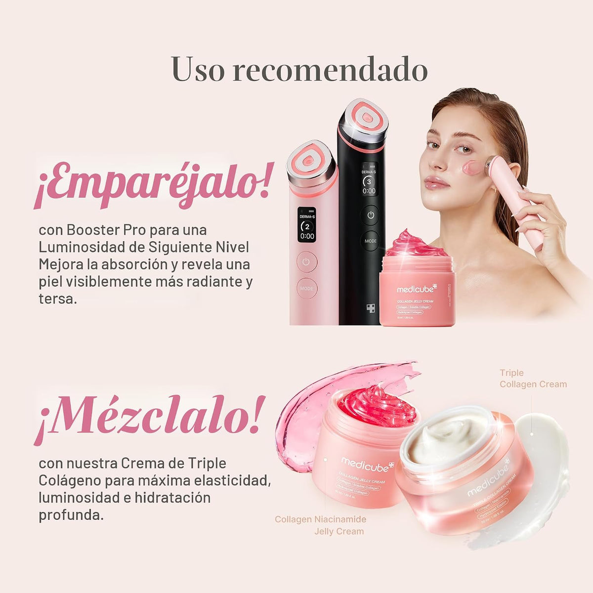 medicube Crema de gelatina de colágeno, crema hidratante para piel...