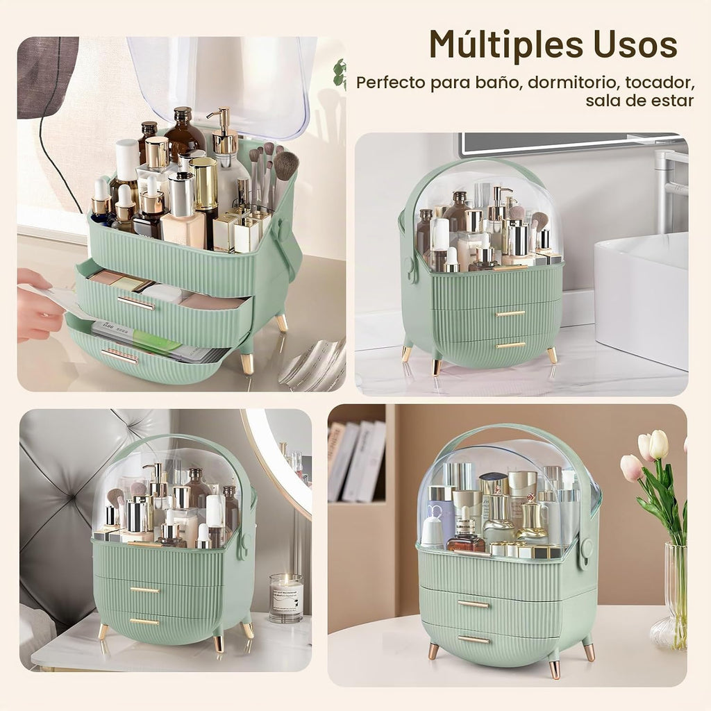 Organizador de maquillaje para tocador, organizador de cosméticos d...