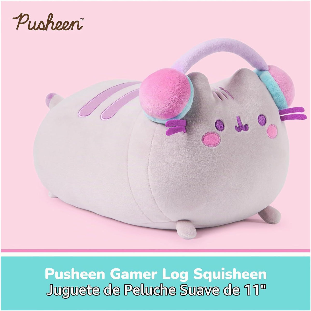 GUND Pusheen Gamer Squisheen - Juguete esponjoso de peluche, juguet...