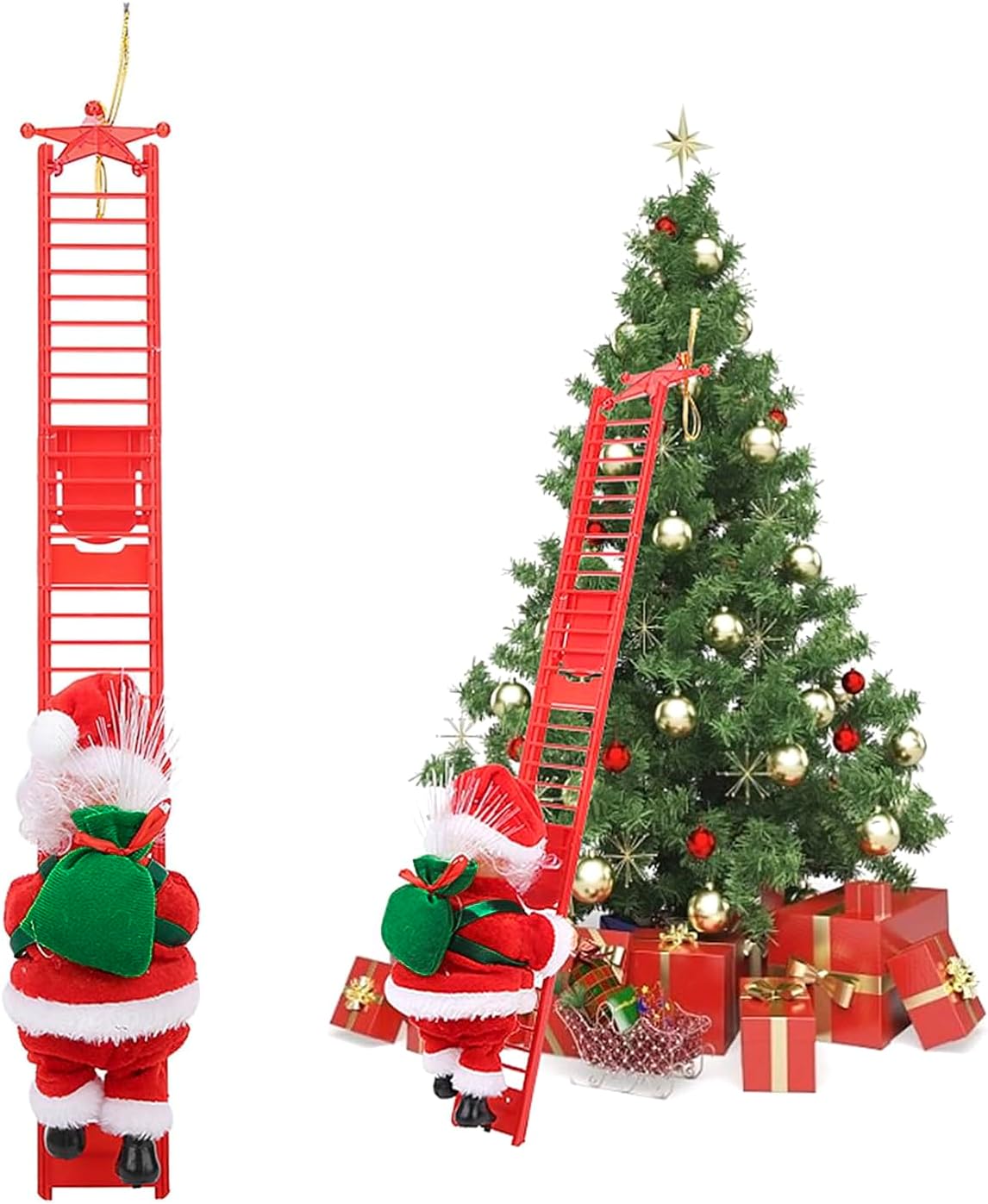 Figura musical de baile musical de Papá Noel para subir y bajar de...