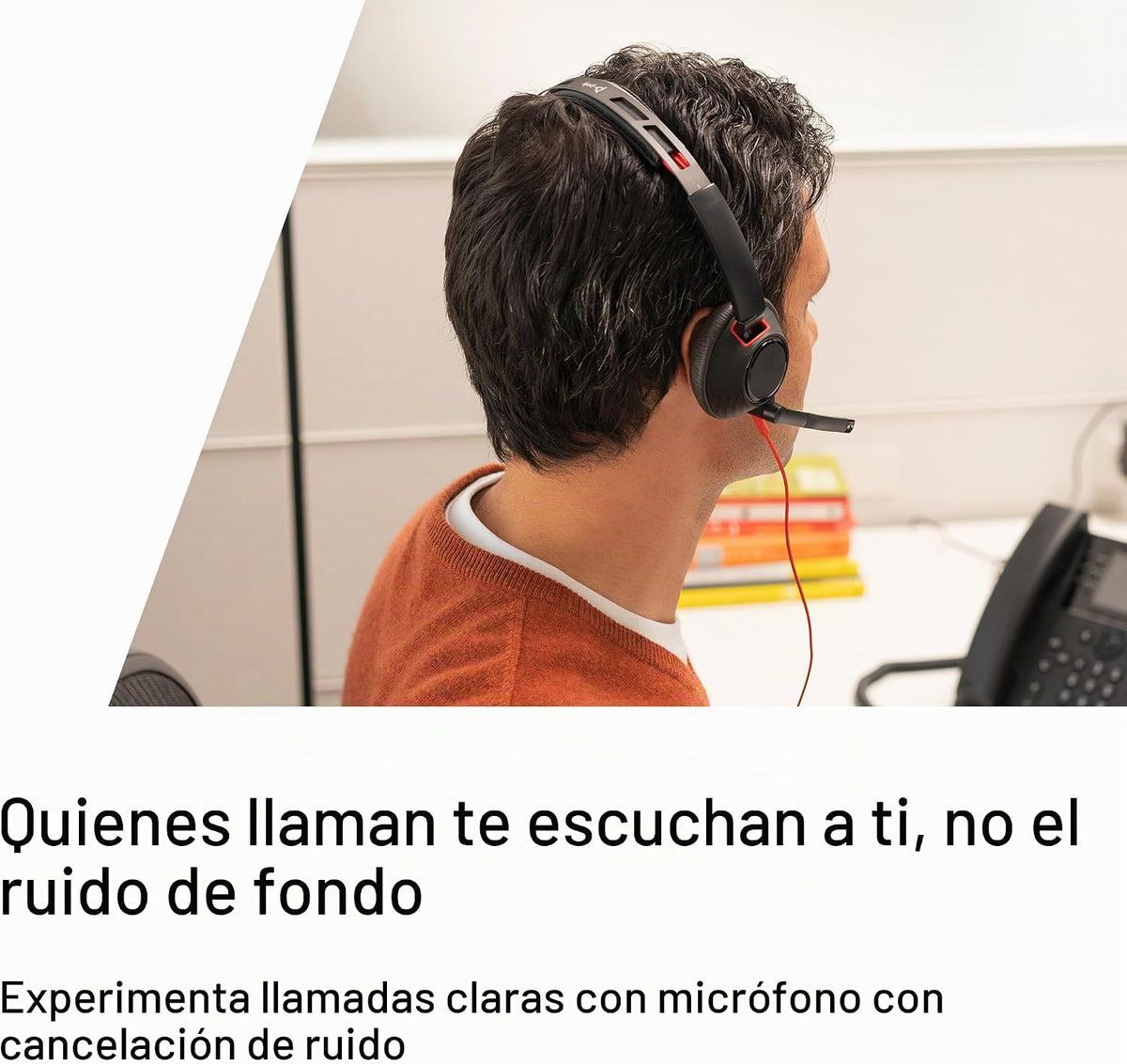Poly Blackwire 5220 - Auriculares con cable - Micrófono flexible -...