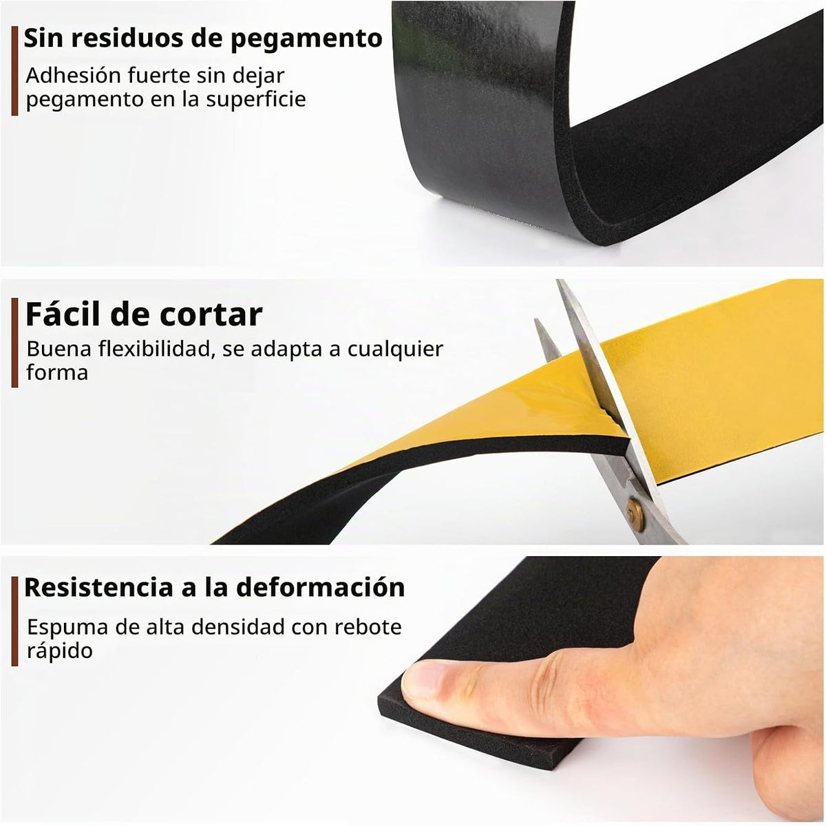 Yotache Burlete 2 rollos de 1" de ancho x 1\/8" de espesor...