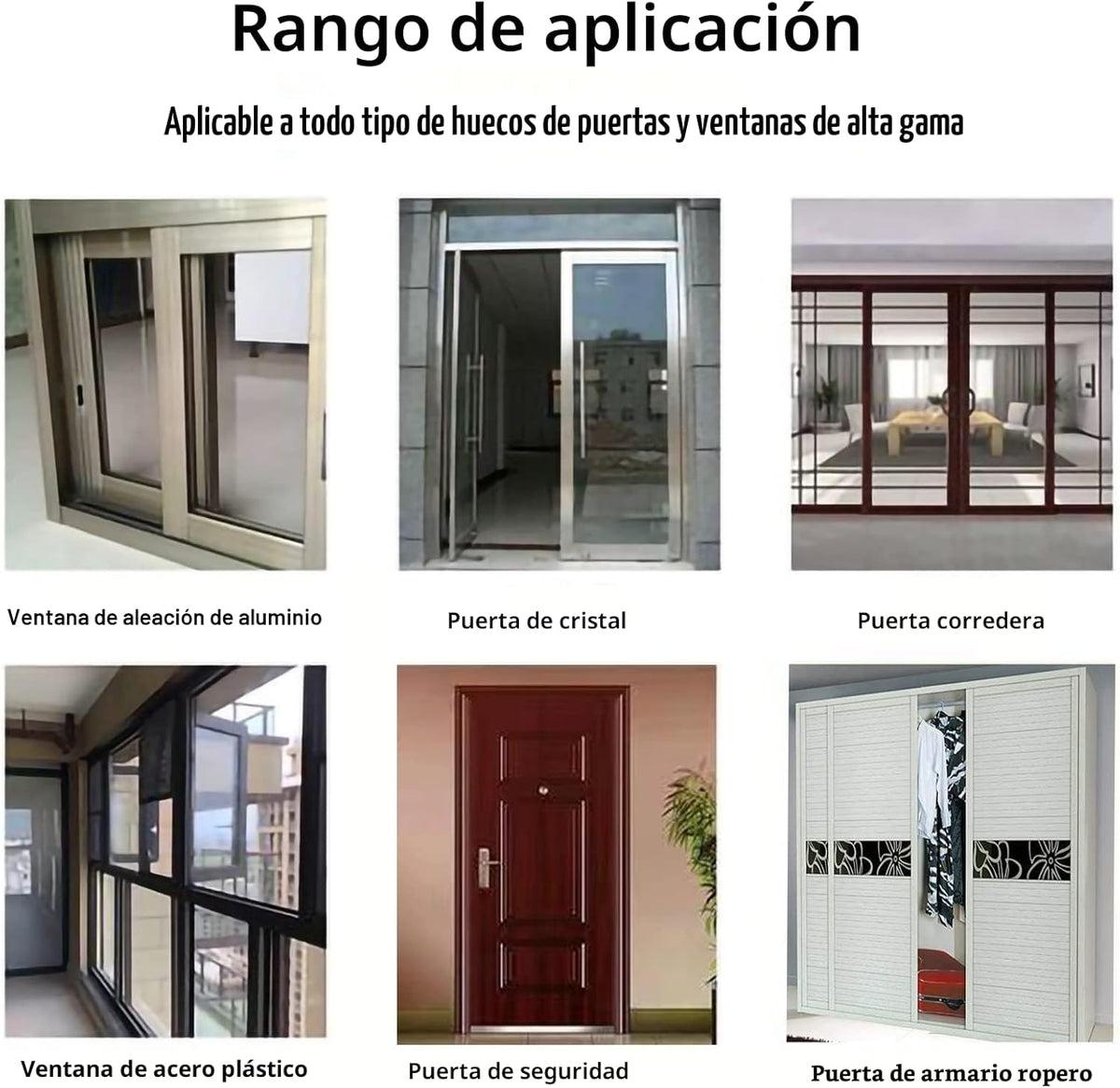 Burlete de sellado para puerta y ventana, 33 pies, autoadhesivo, fu...