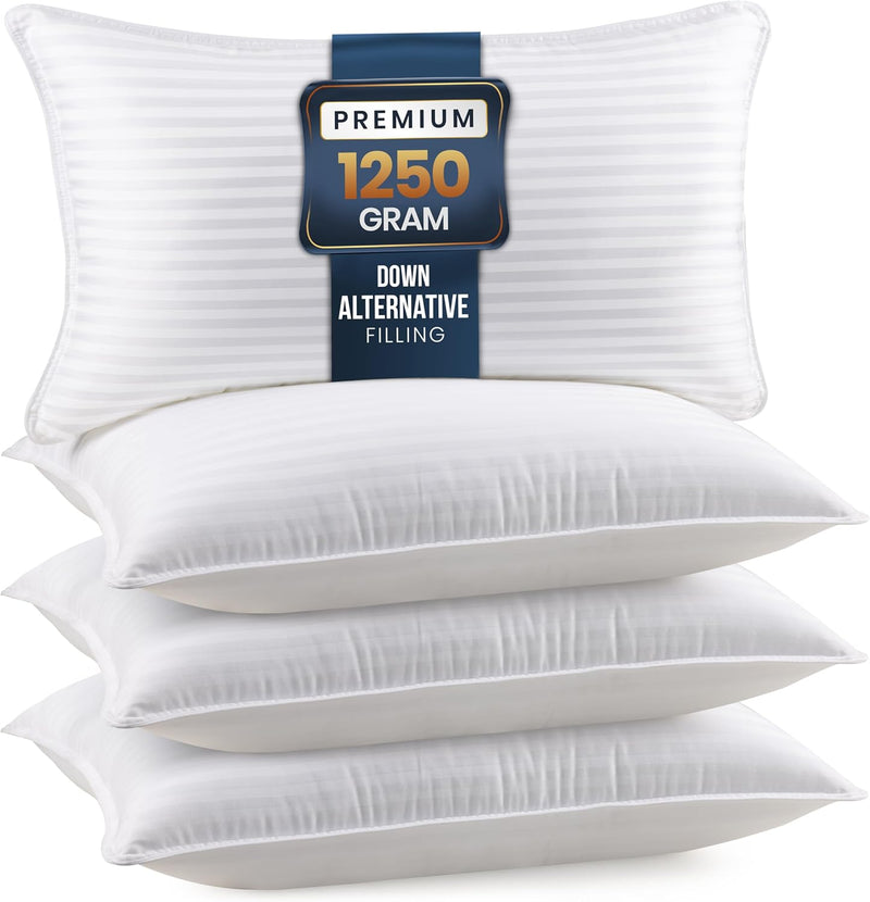 Utopia Bedding Juego de 4 almohadas de cama de hotel para dormir, a...