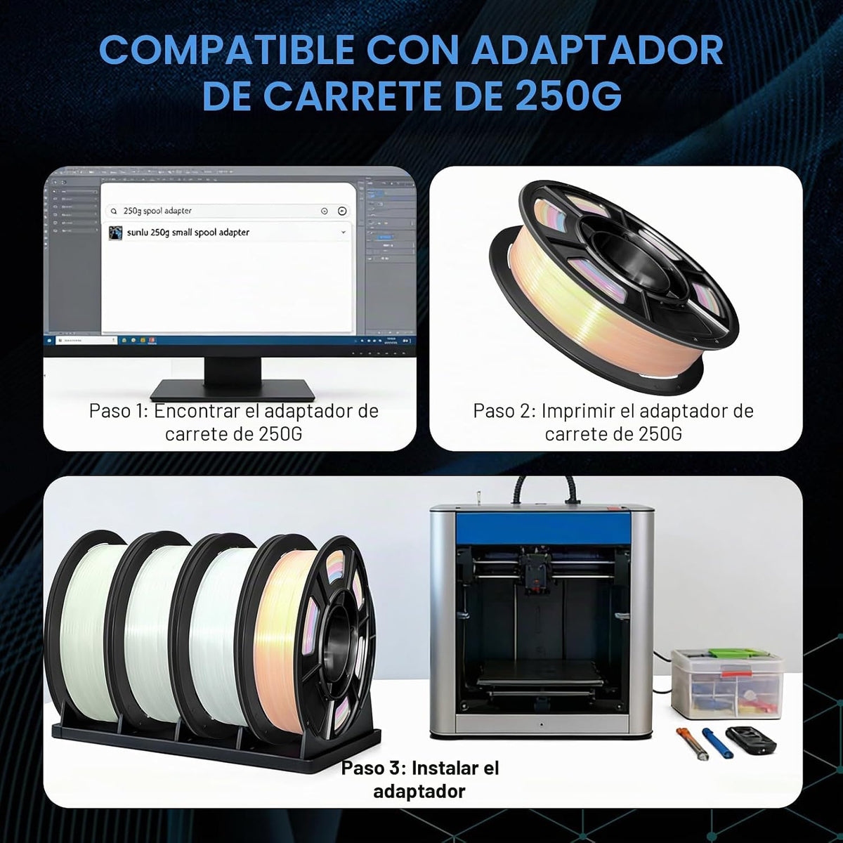 Frucindra Filamento de ácido poliláctico + para impresora 3D que br...