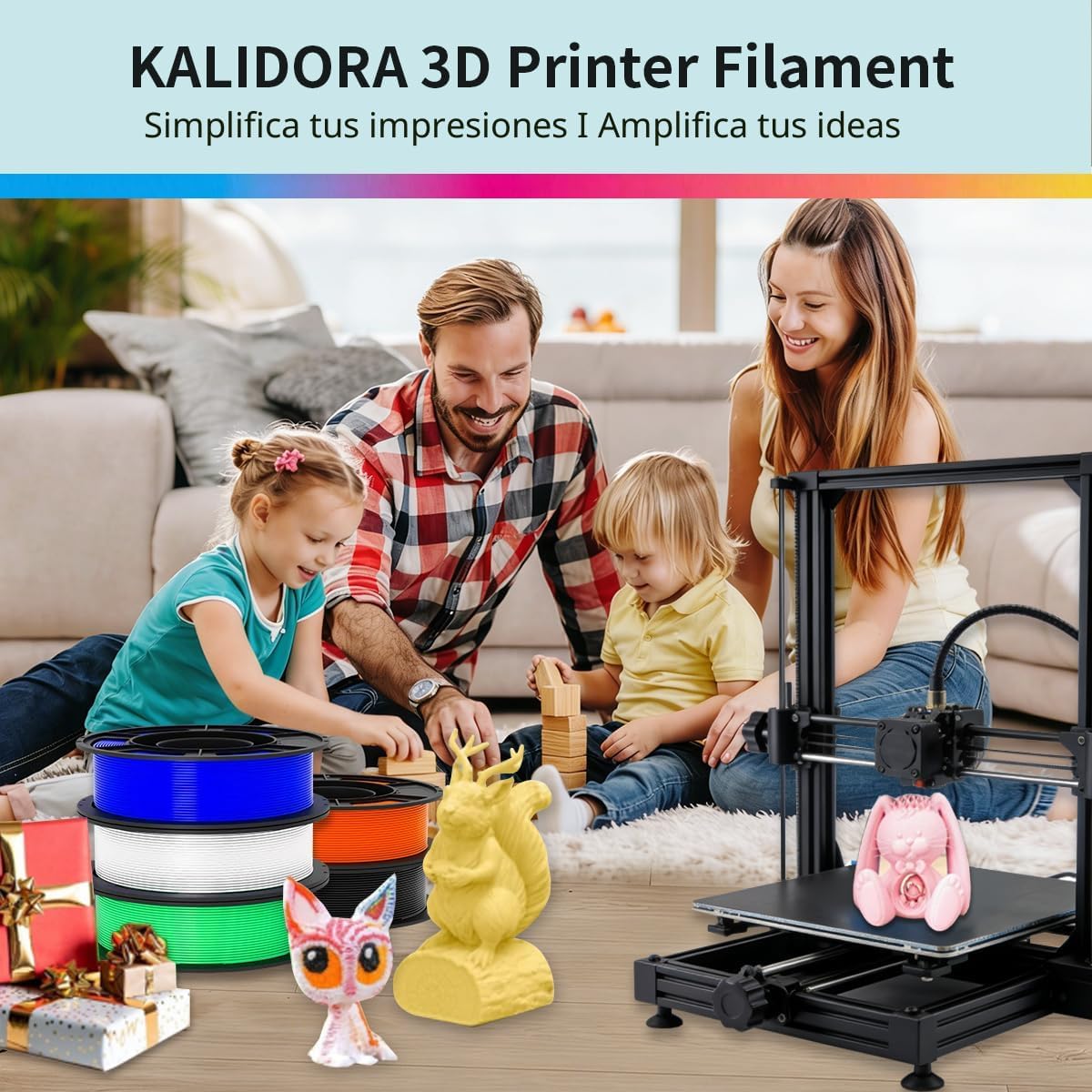 Paquete de filamentos para impresora 3D PLA+de 0.069 pulgadas, empa...