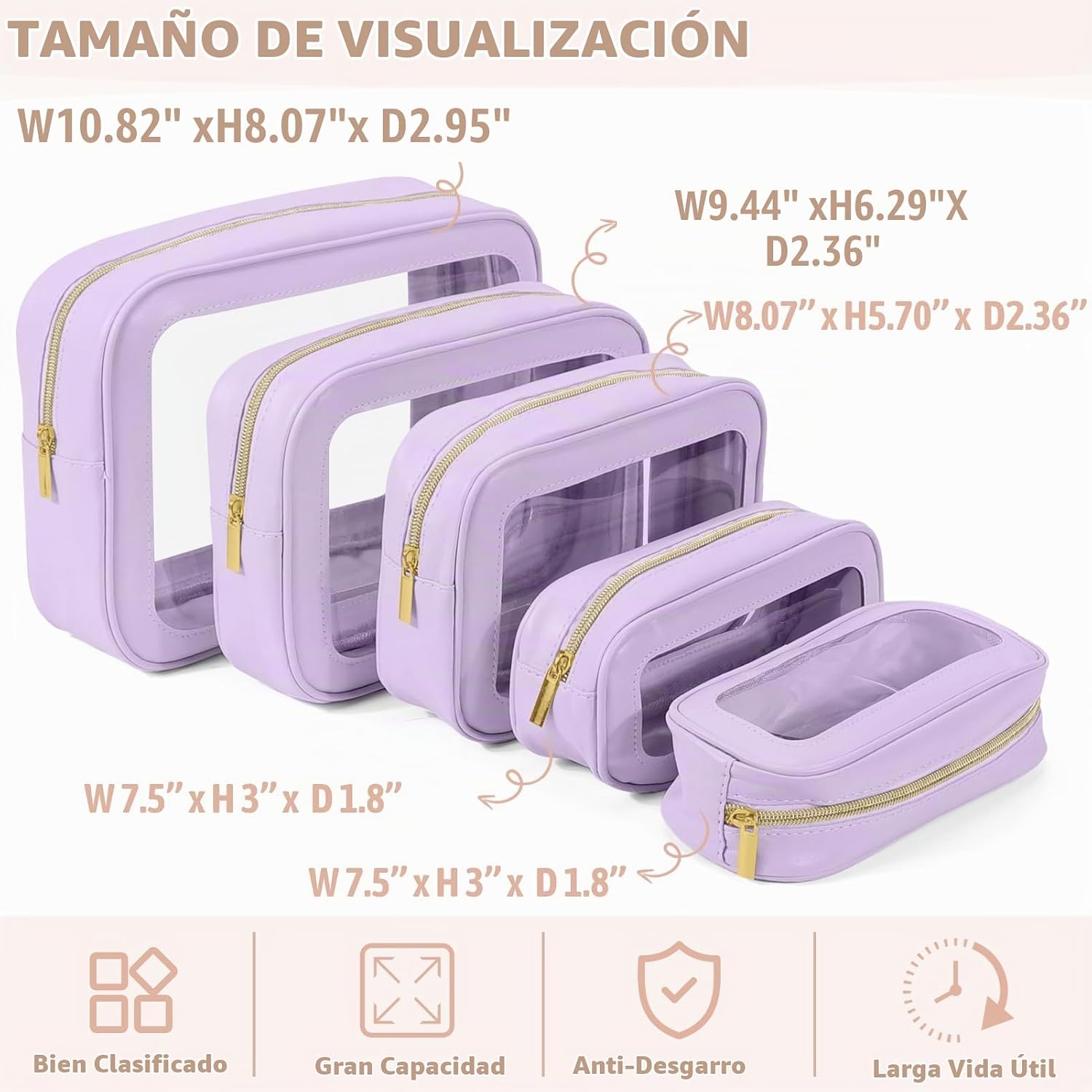 YOPCDJ Juego de 5 bolsas organizadoras para pañales, bolsa de aseo...