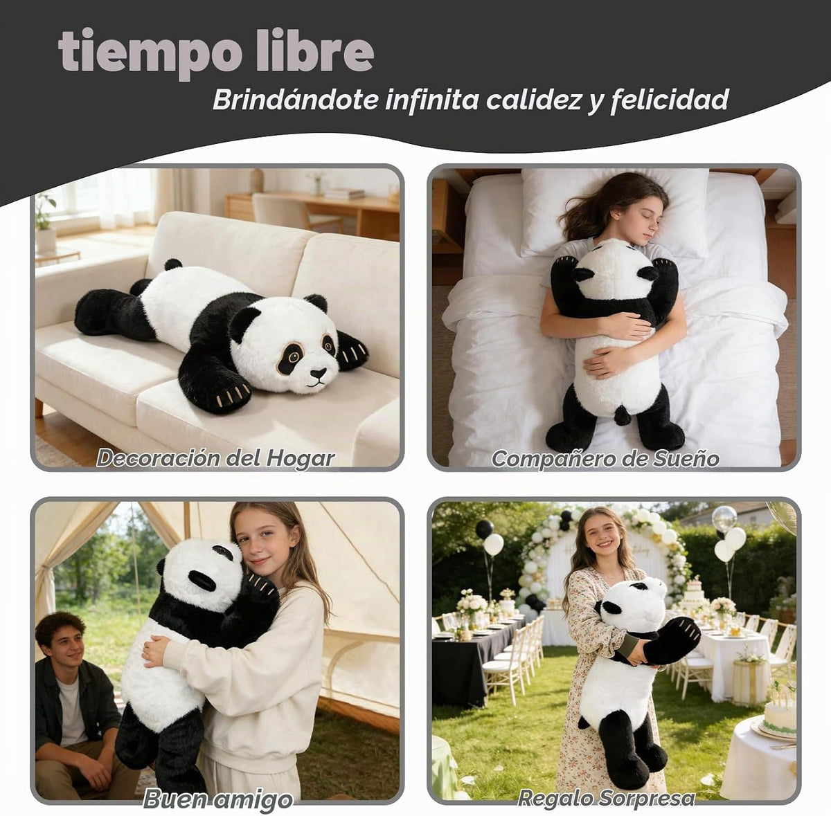 ZBLX Oso Panda Gigante de Peluche, animal de peluche grande de 39 p...