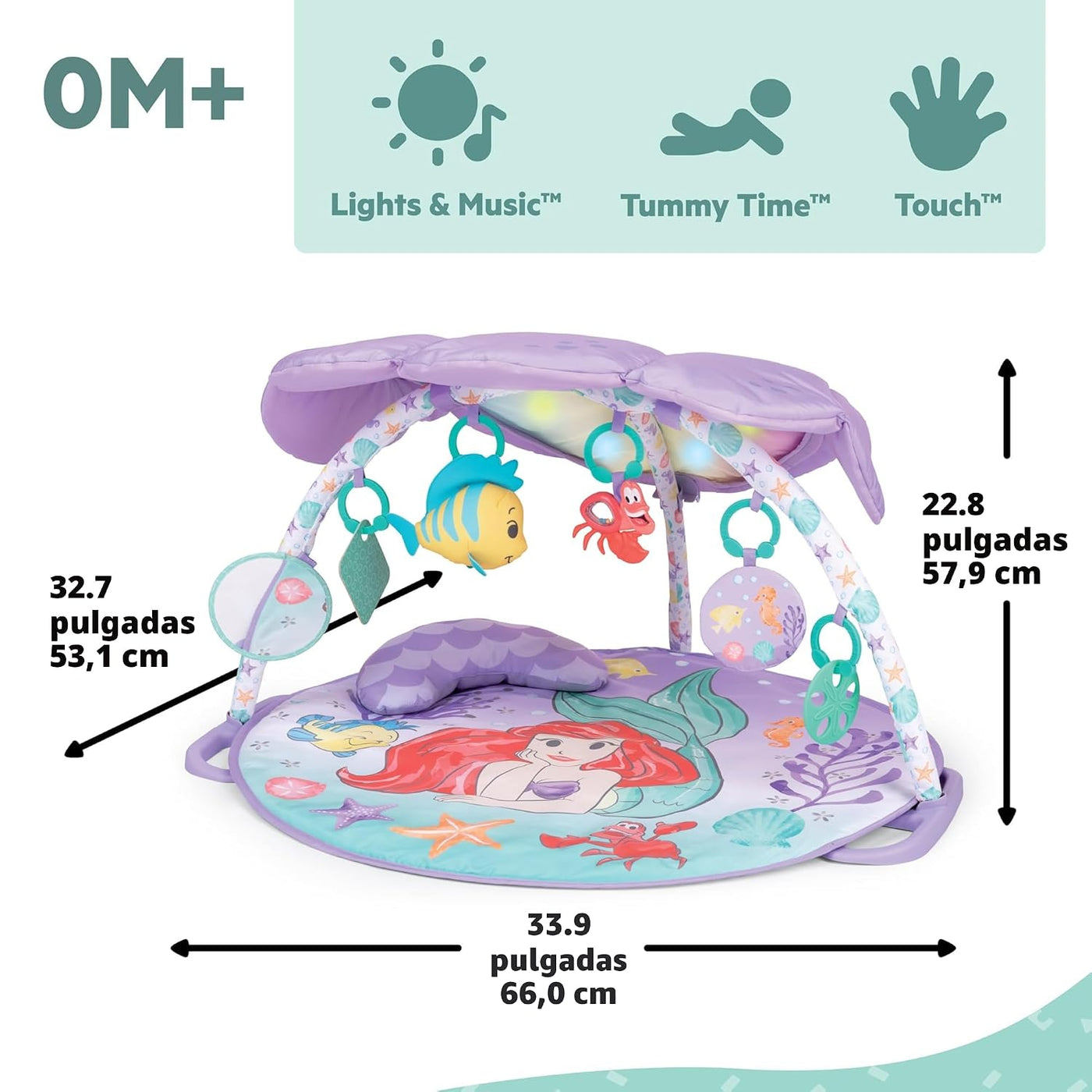 Bright Starts Disney Baby La Sirenita Twinkle Trove Gimnasio de Act...