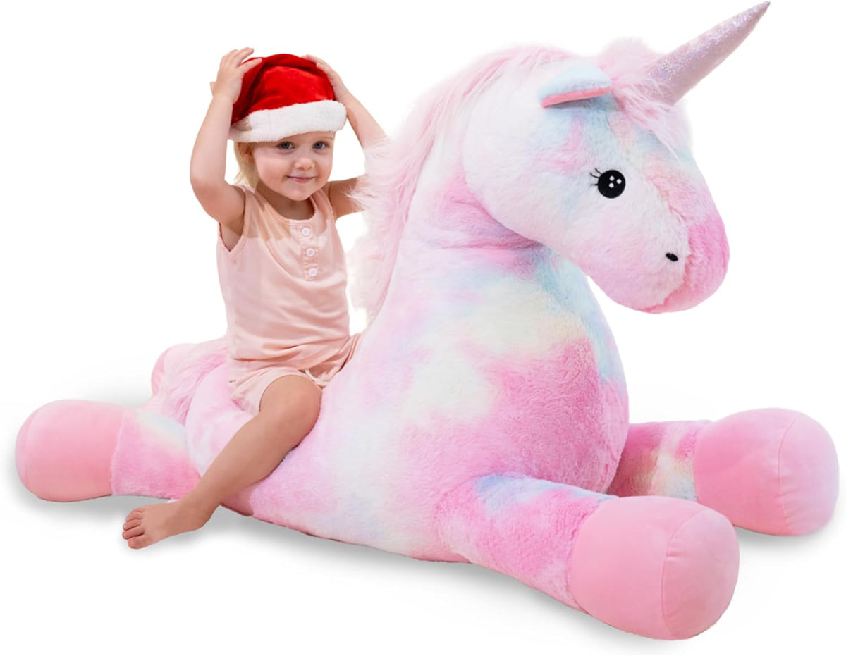GADXV Peluche de unicornio grande, regalo de unicornio de 49 pulgad...