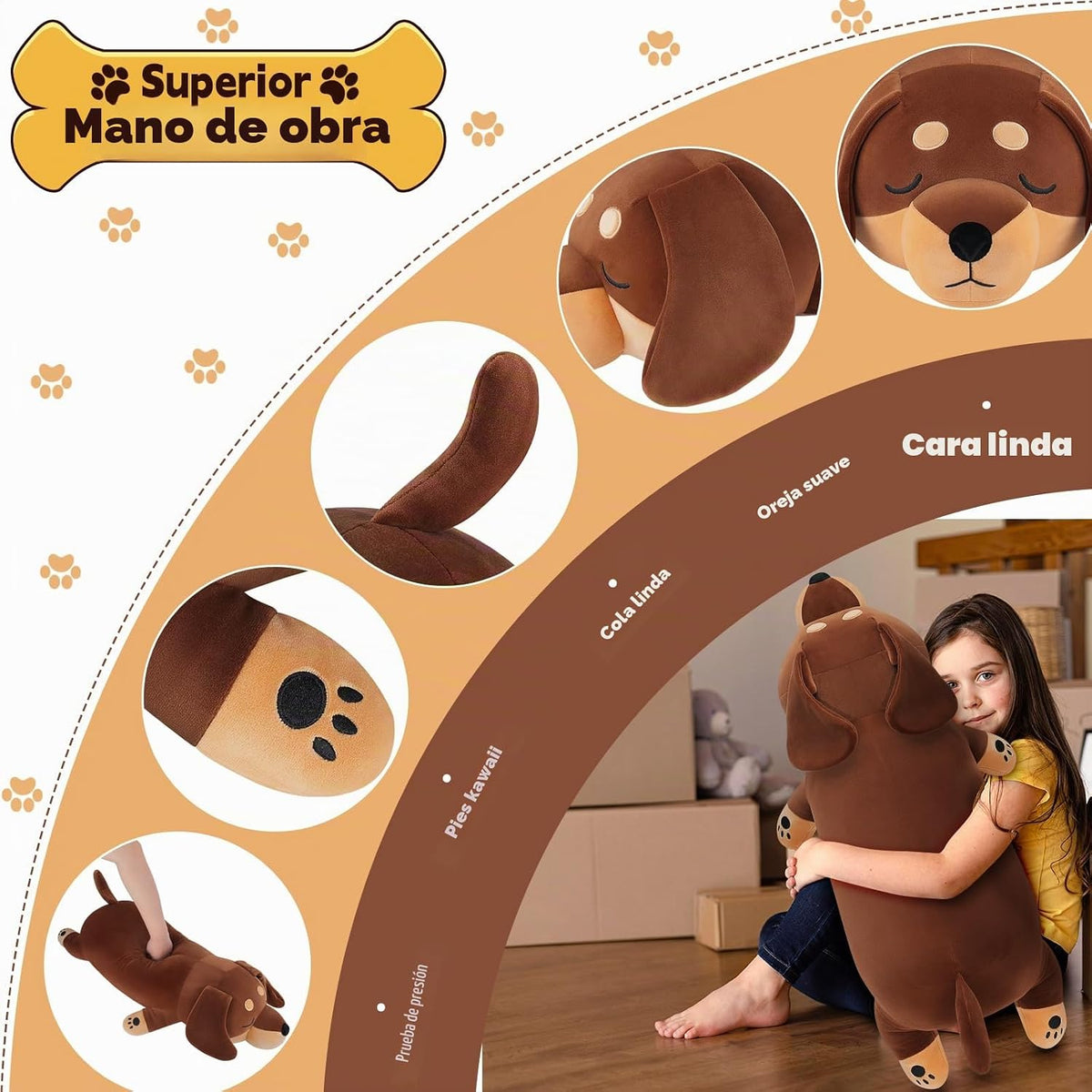 Peluche de Perro Salchicha Gigante de 30'' - Almohada de Pe...