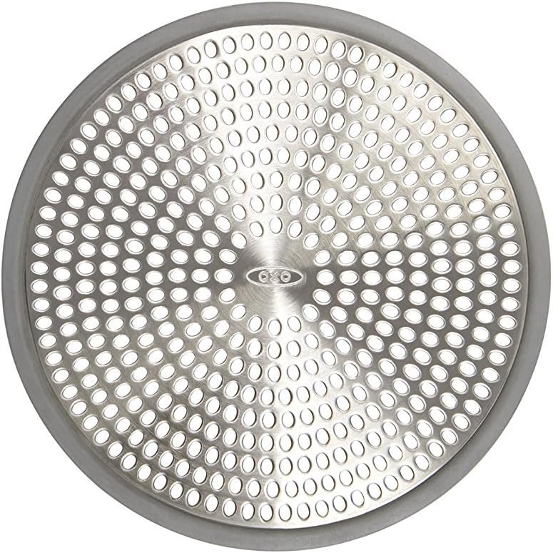Protector de drenaje para ducha con buena sujeción OXO., Acero inox...