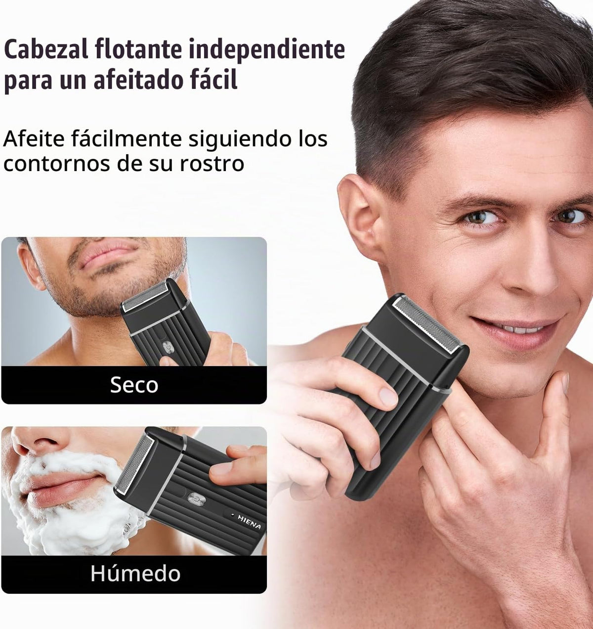 HIENA PRO Cortapelos para hombres, kit de barbero inalámbrico 4 en...
