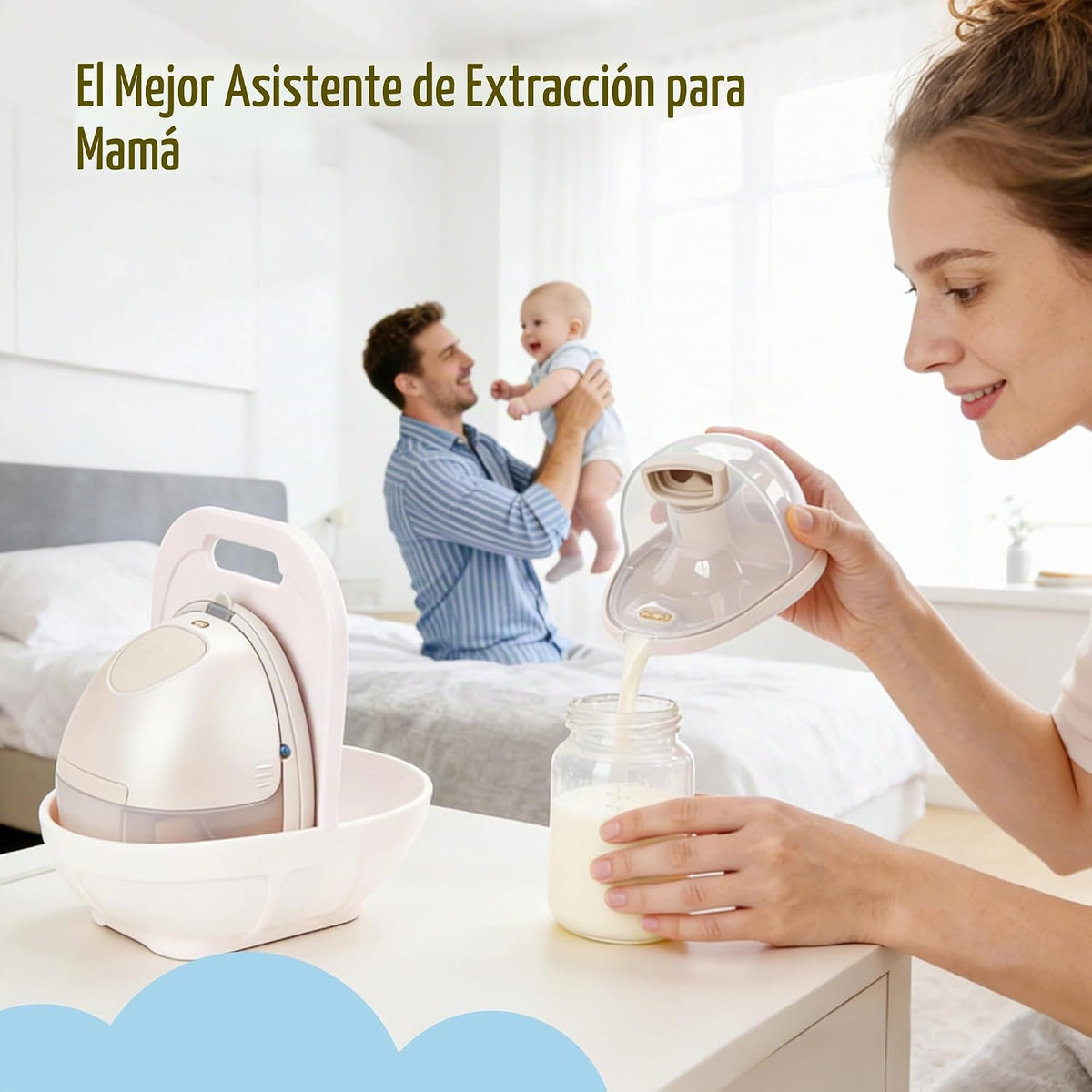 FANTOVO Soporte para extractor de leche de silicona, base antiincli...