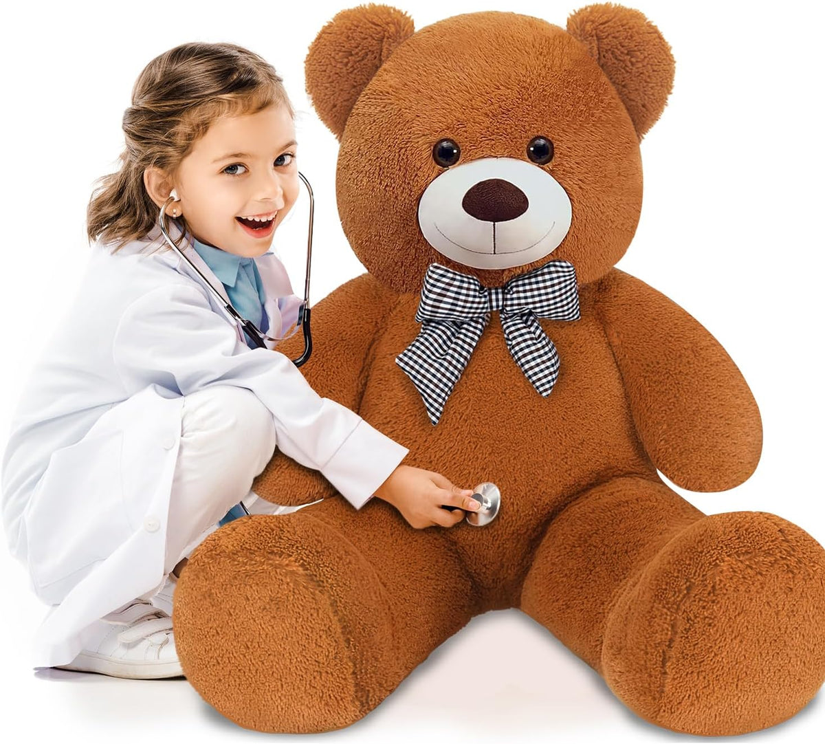 Oso de peluche gigante de 4 pies, lindo animal de peluche grande de...