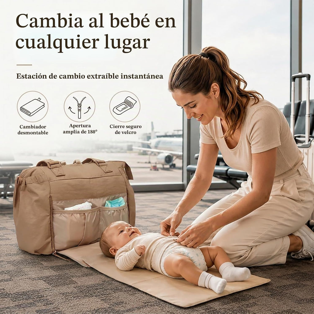 MOMINSIDE Bolsa de pañales con cambiador de pañales, bolsa de pañal...